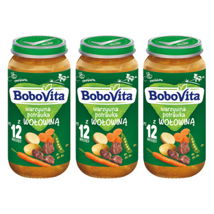 BoboVita Obiadek Warzywna potrawka z wołowiną 1-3 lata 3x250 g