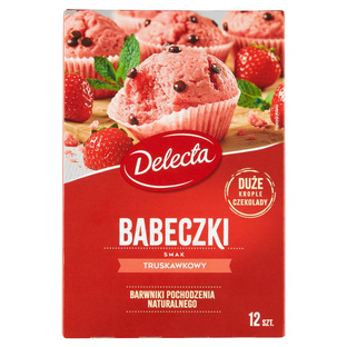 DELECTA Babeczki smak truskawkowy z czekoladą 280g