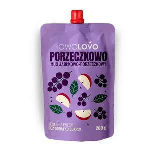 OWOLOVO Mus jabłkowo-porzeczkowy 200g