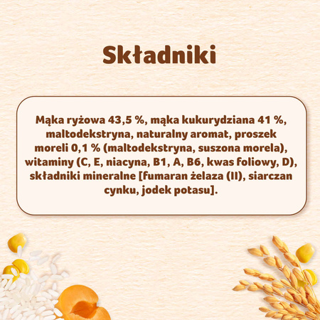 Nestle Proste Zboża Kaszka ryżowo-kukurydziana morelowa po 6 miesiącu 144g