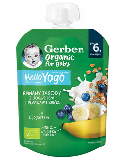 GERBER Organic Mus banan. jagoda 80g