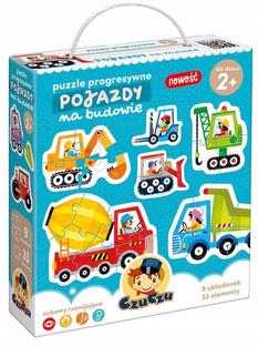 CZUCZU Puzzle progresywne Pojazdy na budowie 2+