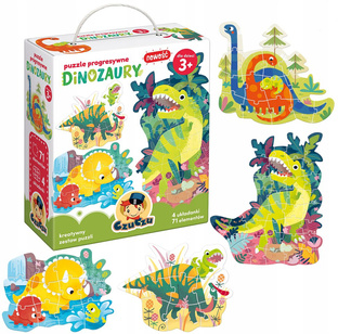 CZUCZU Puzzle progresywne Dinozaury 3+