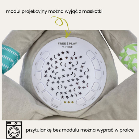 Pluszowy słonik szumiś z projektorem FREEON