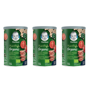 GERBER ORGANIC Chrupki Pomidor Marchewka 3x35g