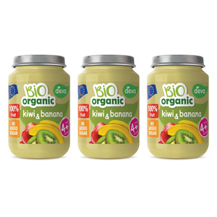 DEVA Organic deserek kiwi z bananem. 3x190g