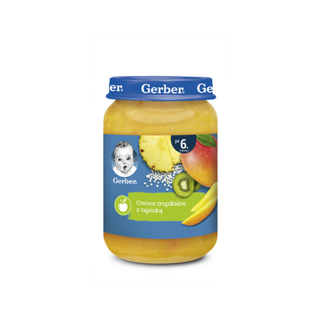 GERBER Owoce tropikalne z tapioką 190g