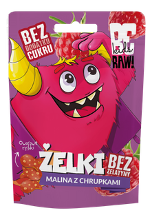 BERAW Kids Żelki Malina z Chrupkami, 35g