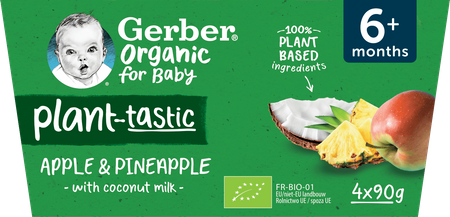 Gerber Organic Deserek z musem kokosowym 4x90g