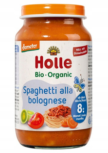 HOLLE Danie dla niemow spaghetti bologn Bio,220g