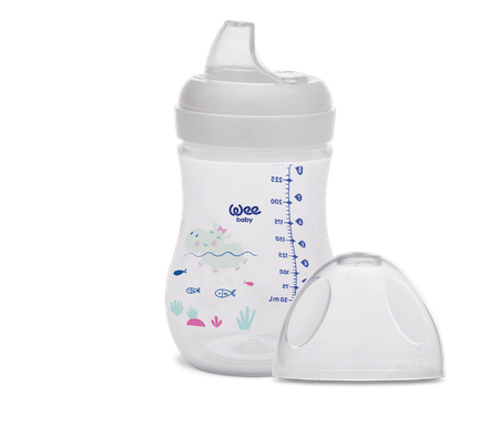 WEE BABY Kubek naturalny 250ml hipopotam