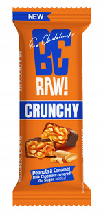 Baton BeRAW Crunchy Peanuts & Caramel Orzeszki karmel bez cukru 40g