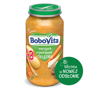 BOBOVITA Warzywa w potrawce z cielęcinką, 250g