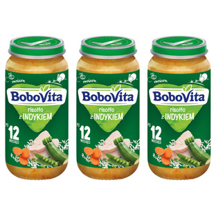 BoboVita Obiadek Risotto z indykiem 1-3 lata 3x250 g