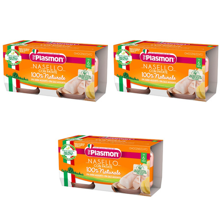 PLASMON Obiadek Morszczuk z ziemniaczkami (2x80g)x3 opakowania