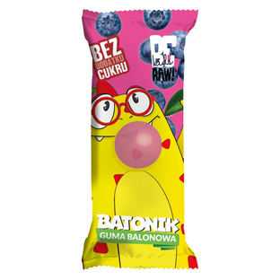 BeRAW Kids Batonik Guma balonowa. 25g