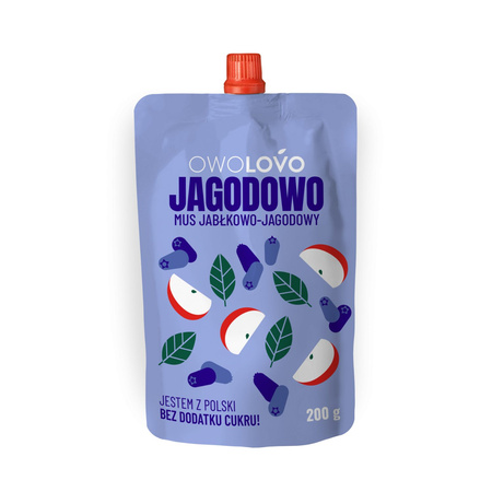 OWOLOVO Mus jabłkowo-jagodowy 200g