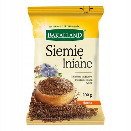 BAKALLAND Siemię lniane, 200g