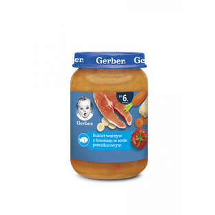 GERBER Bukiet warzyw z łososiem w sosie pom. 190g