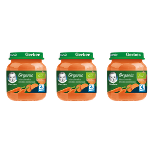 GERBER Organic marchewka i słodki ziemniak x 3 sztuk