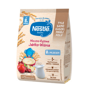 NESTLE Kaszka mleczo-ryżowa jabłko-wiśnia. 230g