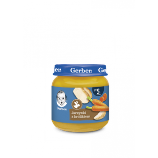 GERBER Delikatne jarzynki z królikiem 125 G