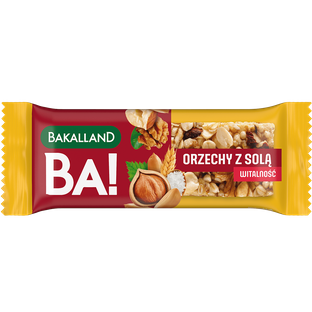 BAKALLAND BA! Baton Orzechy z solą Witalność, 35g