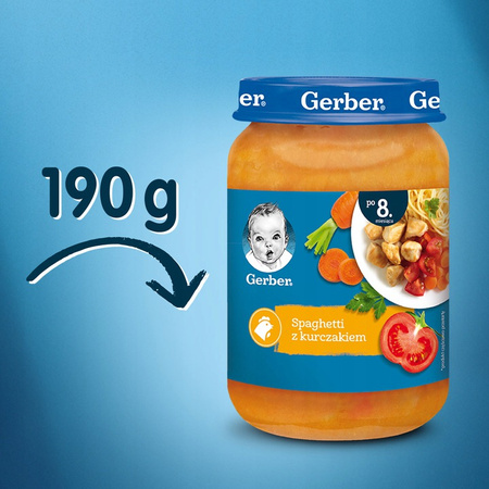 GERBER Spaghetti z kurczakiem x 6 sztuk