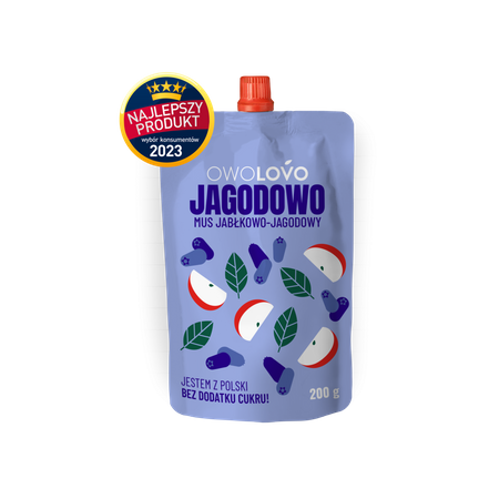 OWOLOVO Mus jabłkowo-jagodowy 200g