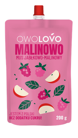 OWOLOVO Mus Malinowy 200g