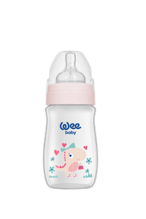 WEE BABY Butelka PP z szeroką szyjką 250ml róż