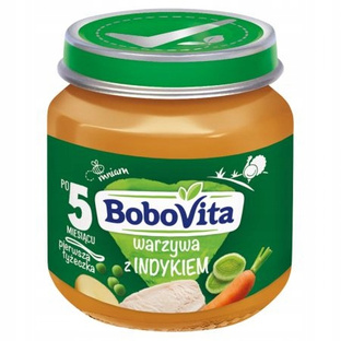 BOBOVITA Warzywa z indykiem, 125g