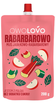 OWOLOVO Mus Rabarbarowy 200g