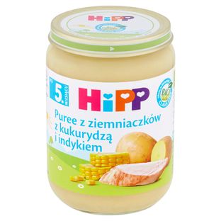 HIPP Puree z ziemn. z kukur. i indykiem BIO 190g