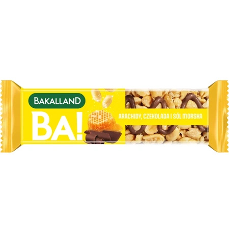 Bakalland Ba! Baton Arachidy Czekolada Sól Morska 30g