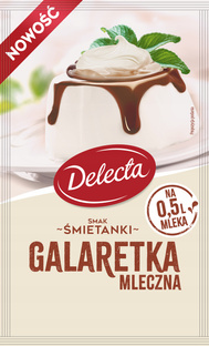 Galaretka mleczna smak śmietanki 60g ptasie mleczko deser aksamit Delecta