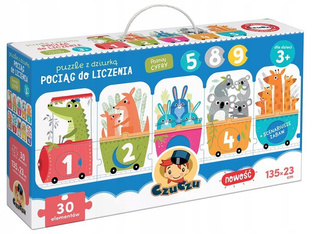 CZUCZU Puzzle z dziurką Pociąg do liczenia 3+