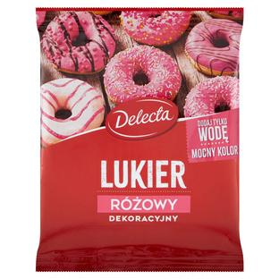 DELECTA Lukier dekoracyjny różowy, 80g