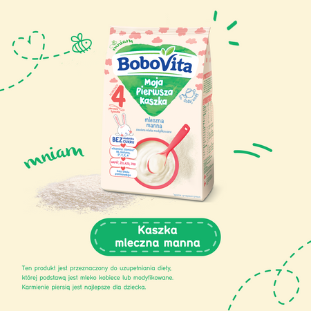 BOBOVITA Kaszka mleczna manna 230g