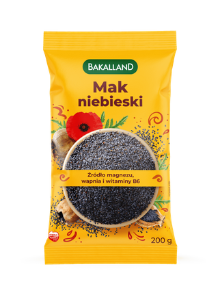 BAKALLAND Mak niebieski naturalny do wypieków ciast makowca superfoods 200g