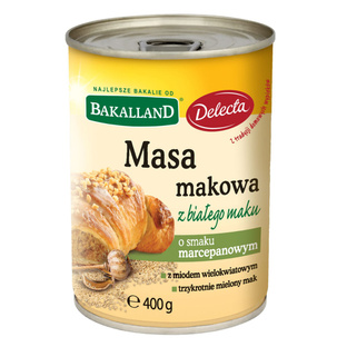 BAKALLAND Masa makowa z białego maku marcepanowa