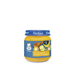 GERBER Krem z jasnych warzyw z kurczakiem 125 g