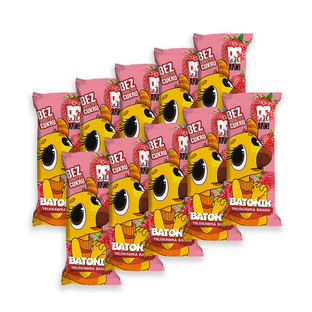 BeRAW Kids Batonik truskawka banan, 10x25g