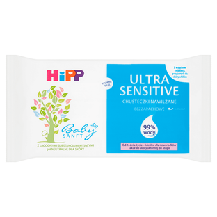 HIPP Chusteczki nawilżane Ultra Sensitive. 52 szt.