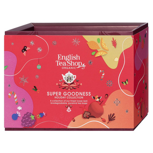 Świąteczny zestaw herbaty 12 piramidek – Super Goodness ENGLISH TEA SHOP