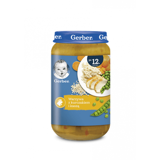 GERBER Warzywa z kurczakiem i kaszą 250g