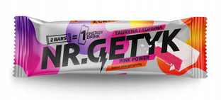 Baton Energetyczny NR.GETYK Pink Smak Energy Drink Tauryna Kofeina 45g