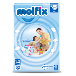 MOLFIX Pieluszki MAXI 4 (7-14 kg) 52 szt. BIG