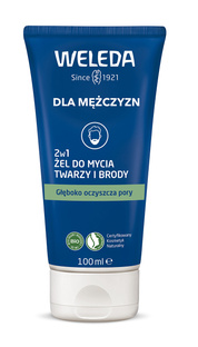 WELEDA Dla Mężczyzn 2w1 Żel do mycia twarzy i brody 100 ml