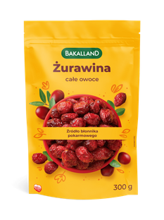 BAKALLAND Żurawina całe owoce, 300g